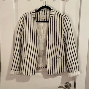 Cream and Navy Loft Blazer